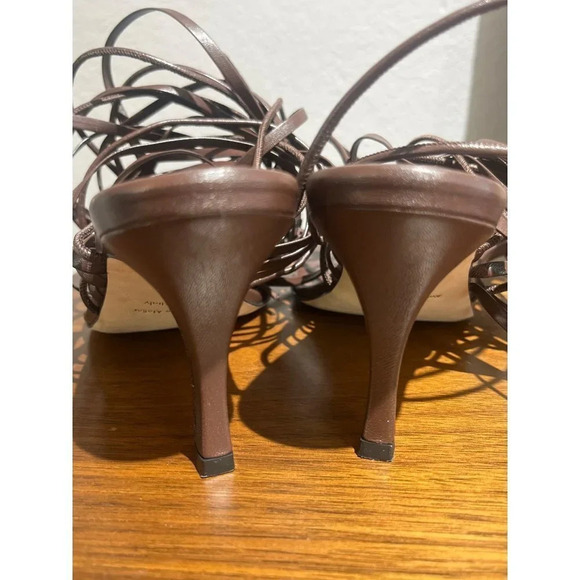A'mmonde Atelier Aria 75 Multi Strap High Heels in Brown 37 7 Womens Sandals - Picture 9 of 16